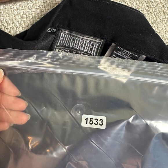 Rough‎ Rider Sz 15/16 Black Jeans by Circle Y 30" Western Riding Boho Cowgirl - Picture 9 of 10